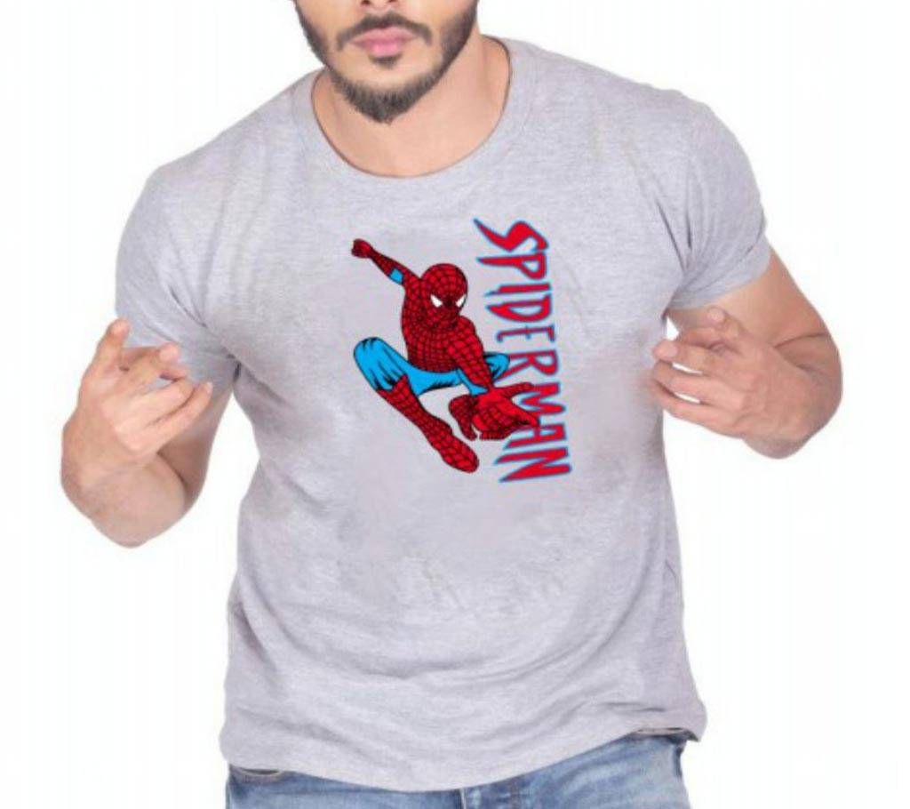 Spiderman Mens Half Sleeve Cotton Round neck  t-shirt