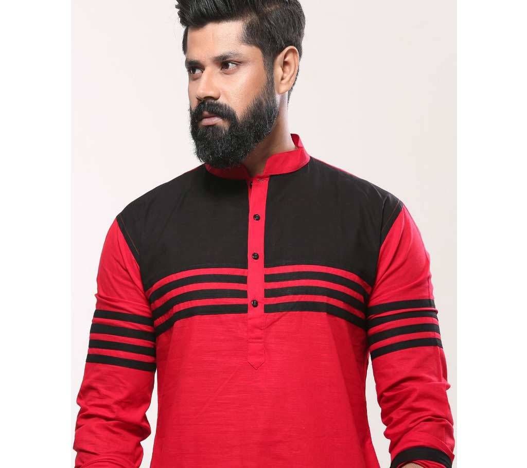 Mens Punjabi - Red Black Stripe - MPL 57(905)
