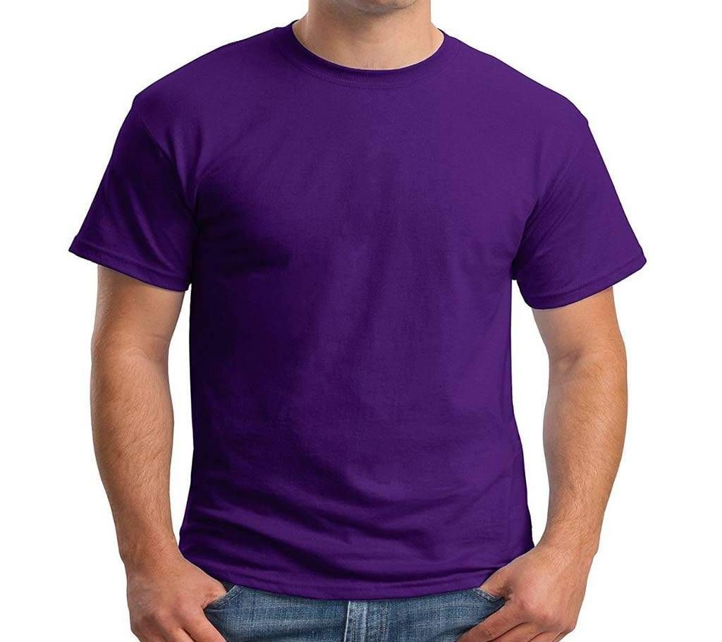 Purple Cotton T-Shirt For Men