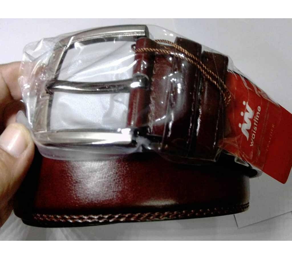 Chocolate PU Leather Formal China Belt For Men