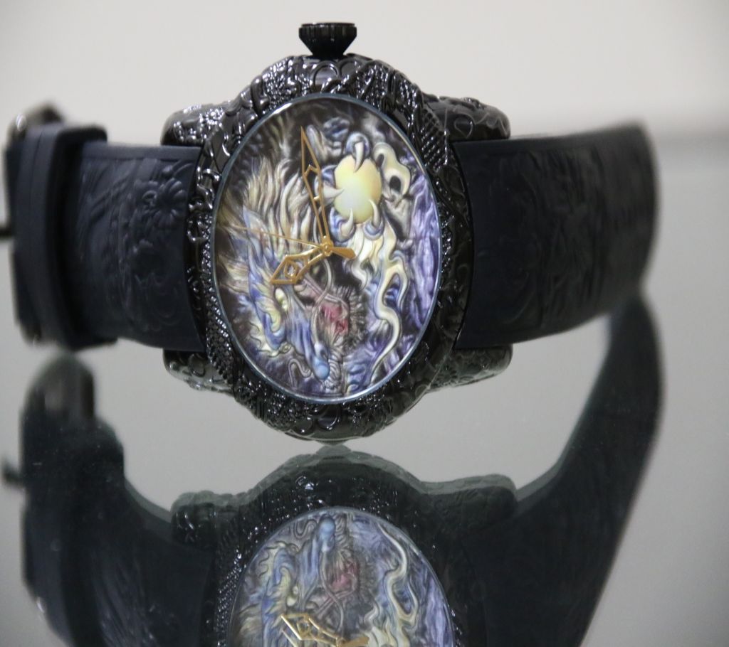 Megalith Dragon Embossed Watch for Men