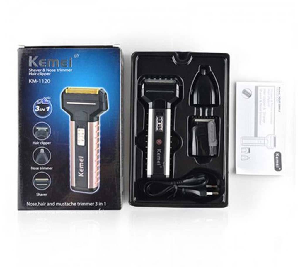 Kemei Rechargeable 3 in 1 Trimmer-1120