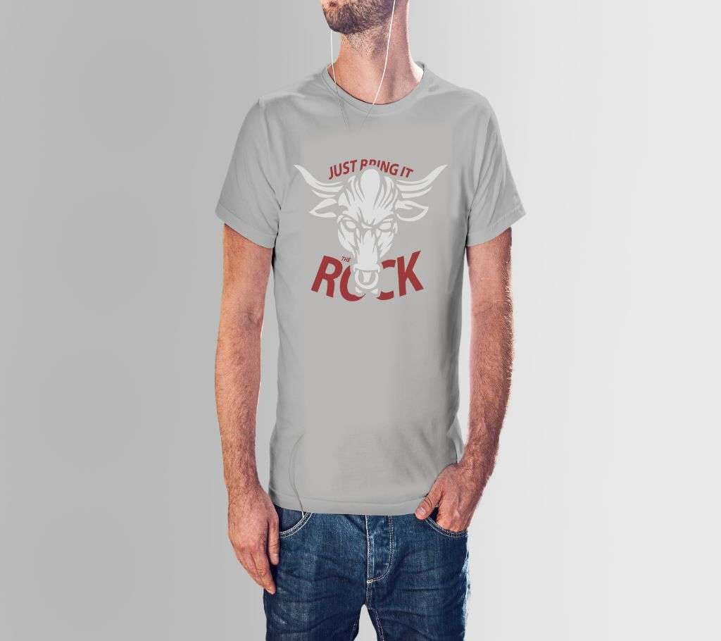 JUST BRING IT THE ROCK COTTON TSHIRT FOR MEN