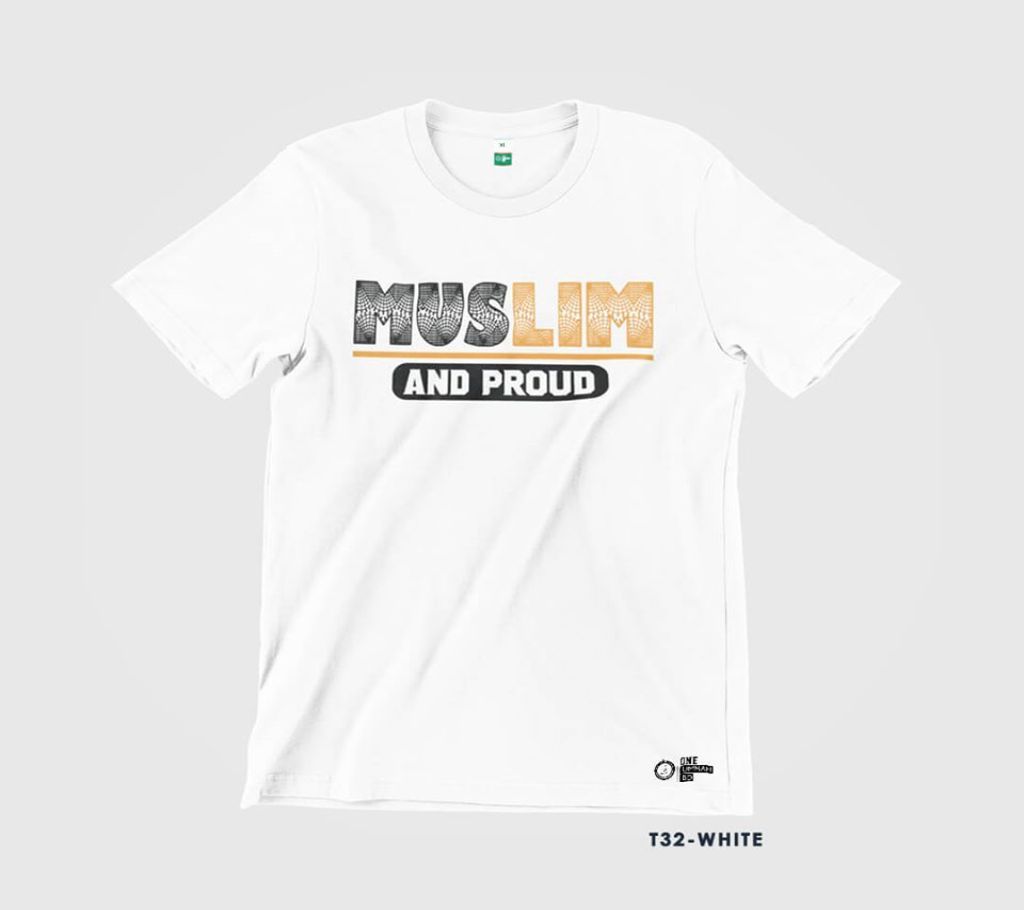 MUSLIM AND PROUD Half sleeve t-shirt
