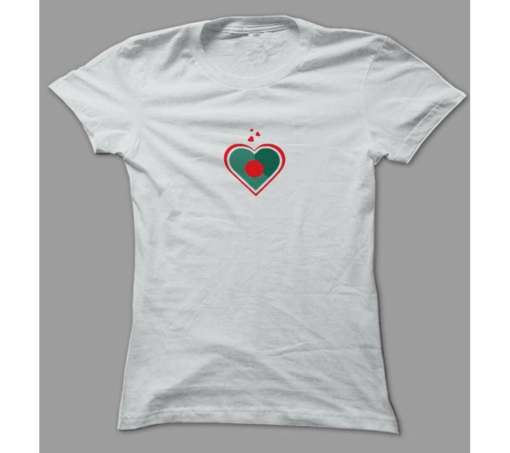 Love Bangladesh White Polyester T-Shirt