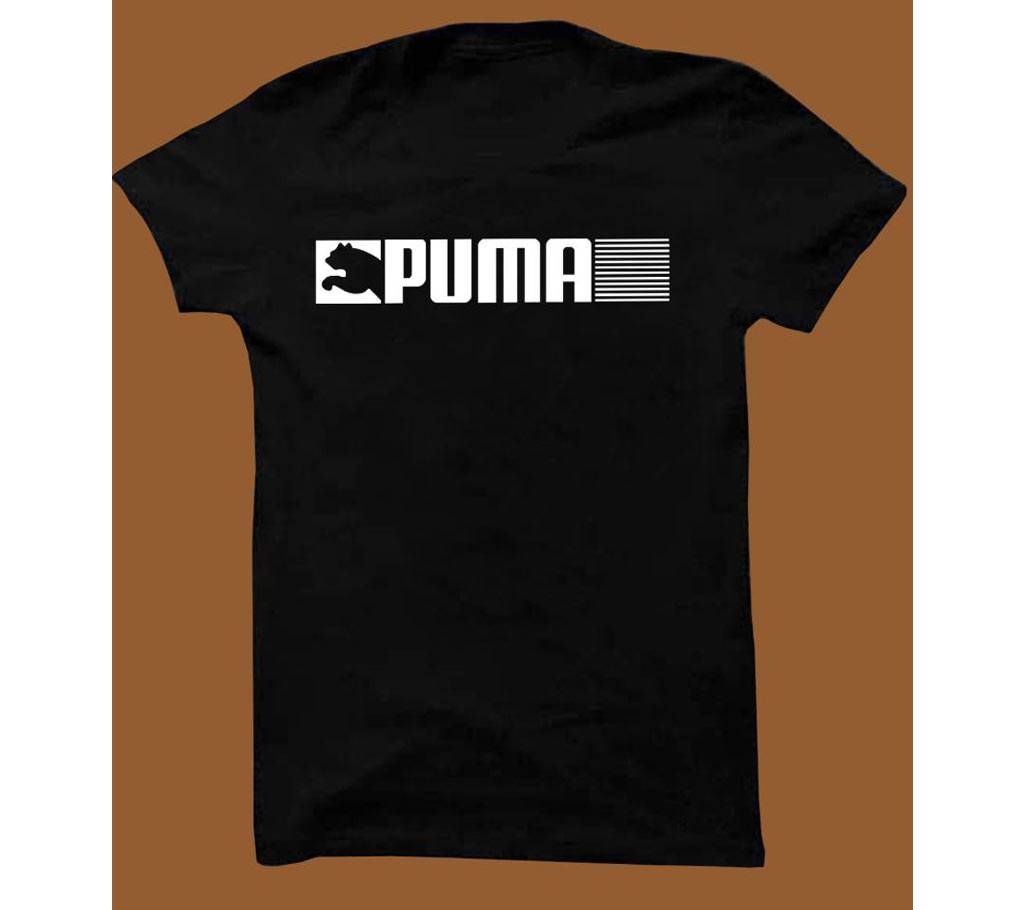 Black Cotton Short Sleeve T-Shirt for Men BTS008