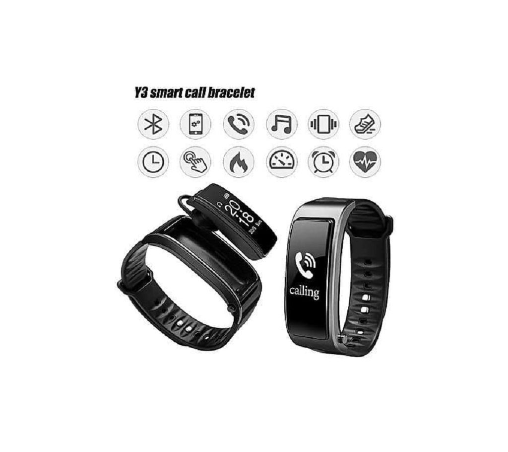 Y3 Bluetooth Earphone Talk Smart Band Bracelet