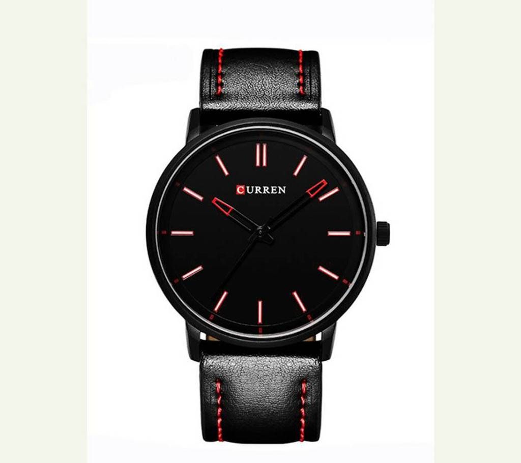 CURREN 8233 Men Leather Strap Quartz Watch