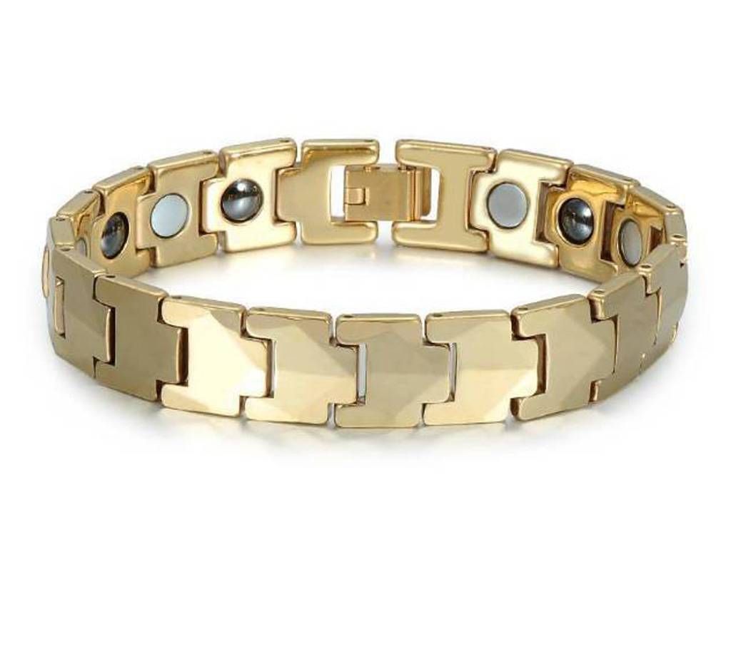 Men's Gold Color Healthy Magnet Ceramic Bracelets