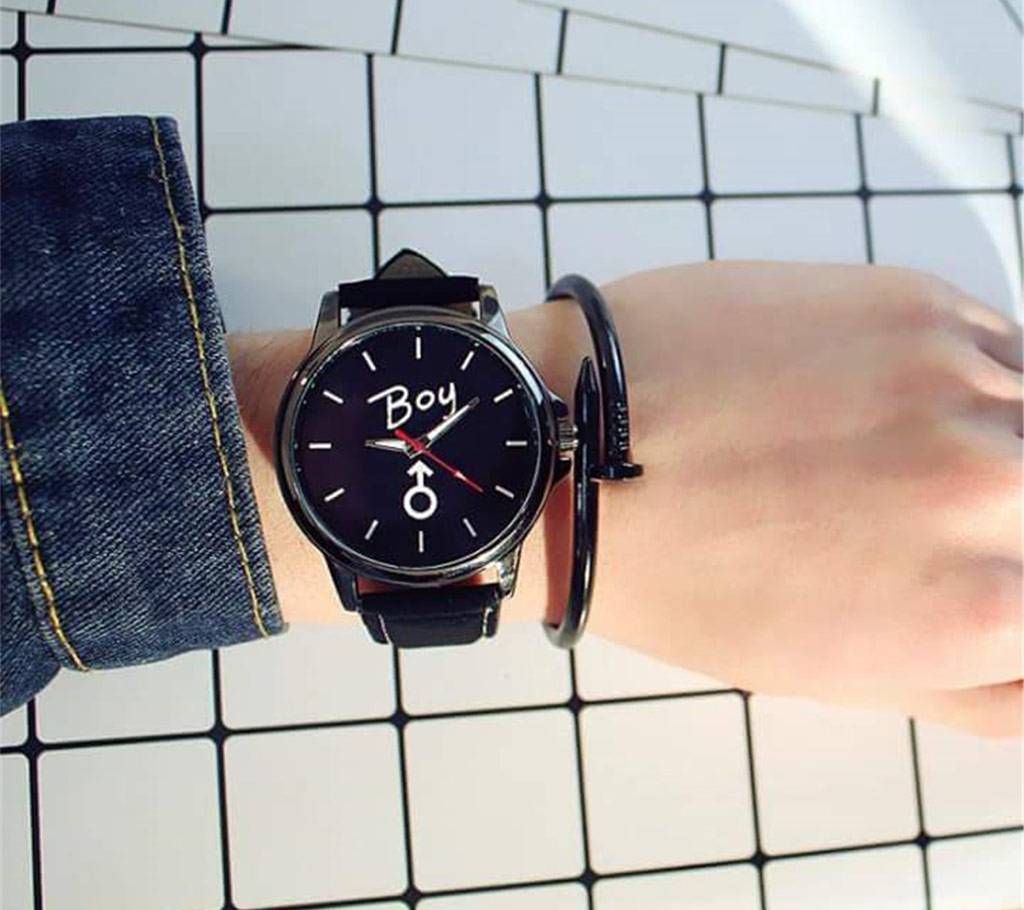 Artificial Leather Wrist Watch 