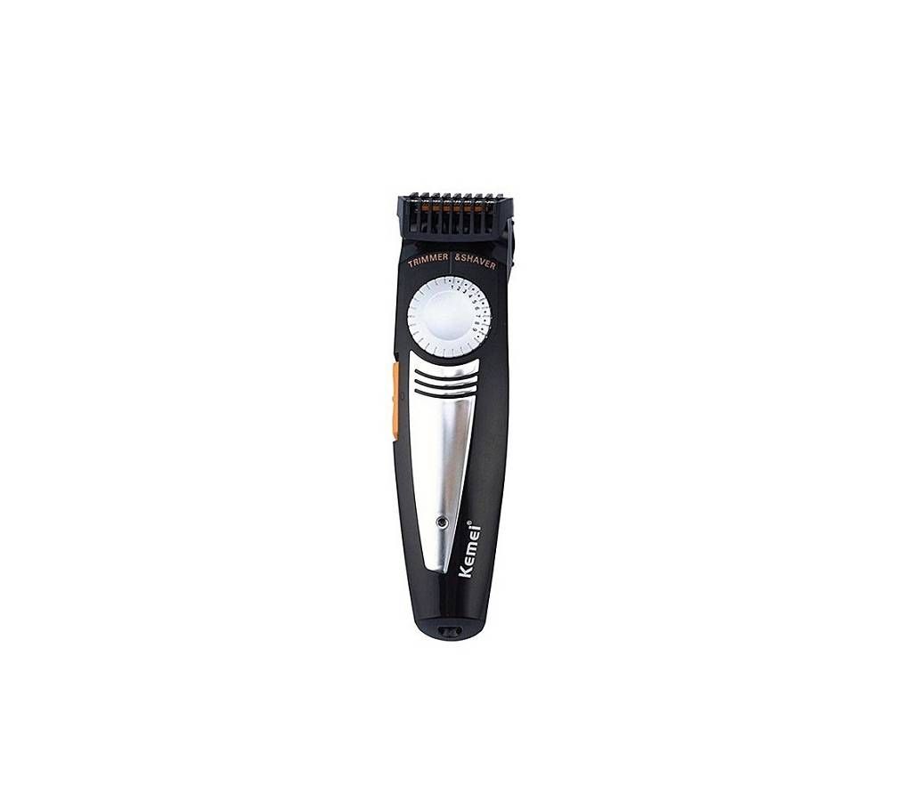 Kemei KM-819 Rechargeable Trimmer - Black and Silver