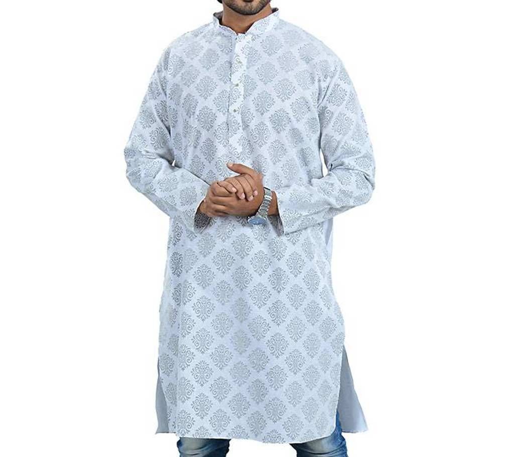 Indian feather cotton semi long gents punjabi 