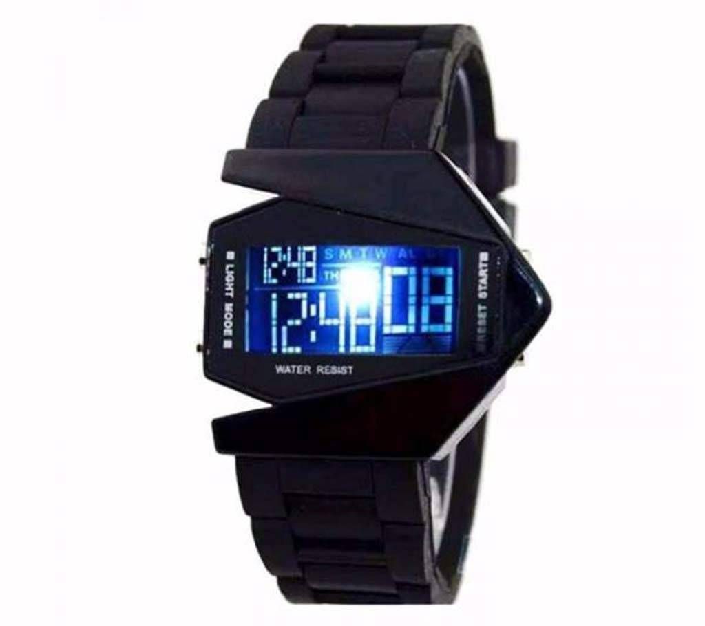 Fighter LED Watch For Men- Black