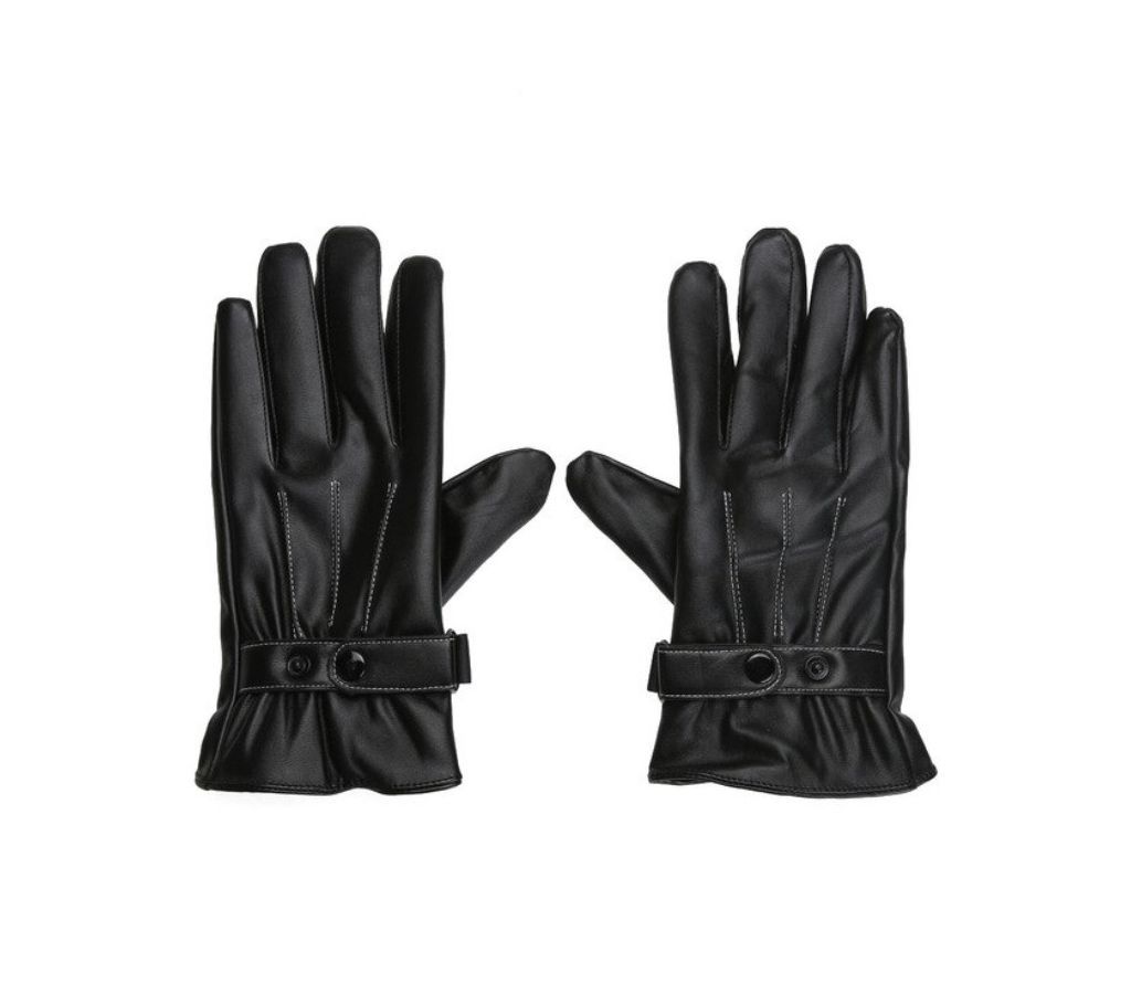 Winter Classic Black Leather Gloves