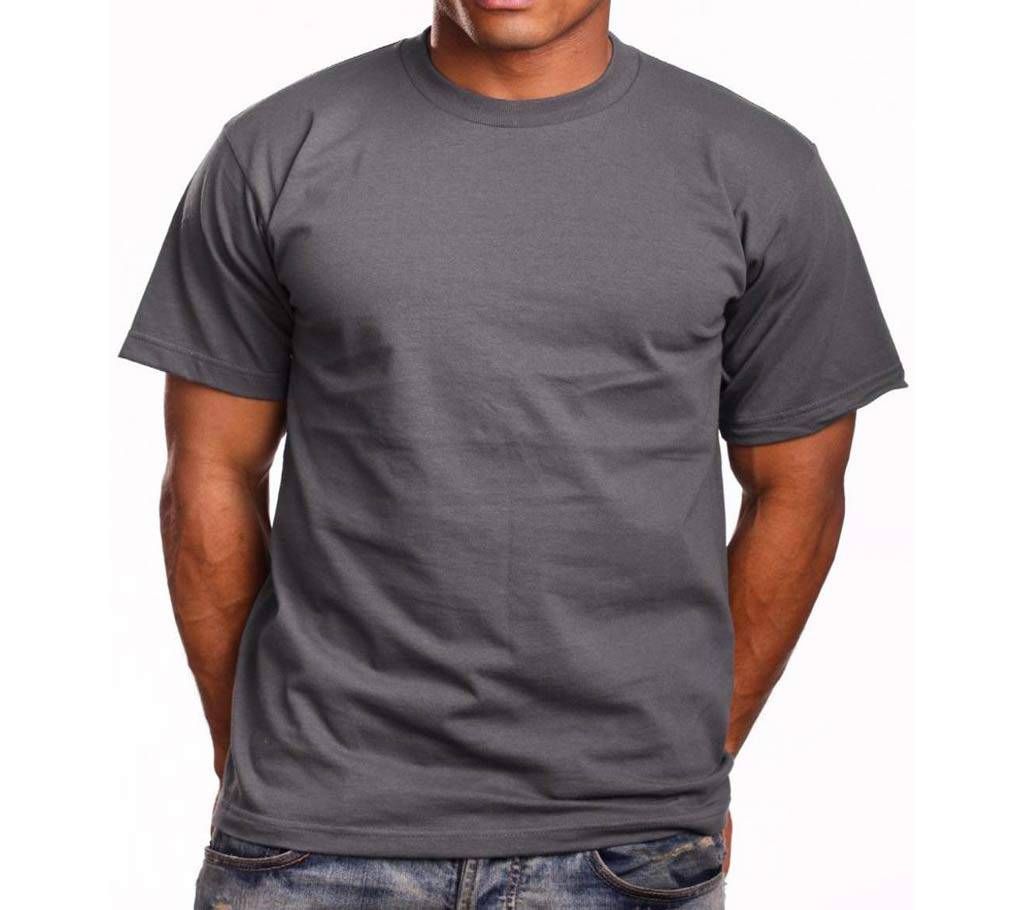 Cyan Cotton Half Sleeve T-Shirt For Summer Mans
