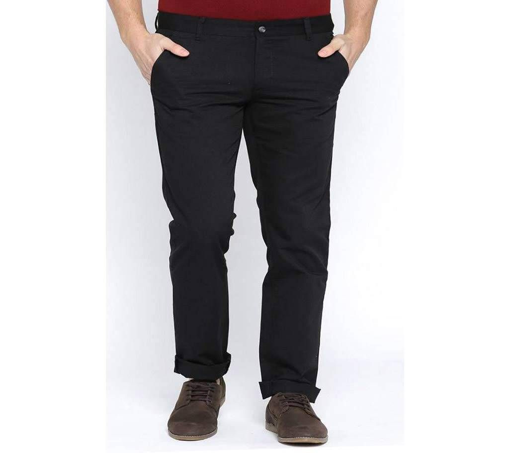 Black Charcoal Slim Fit Gabardine Pant 5