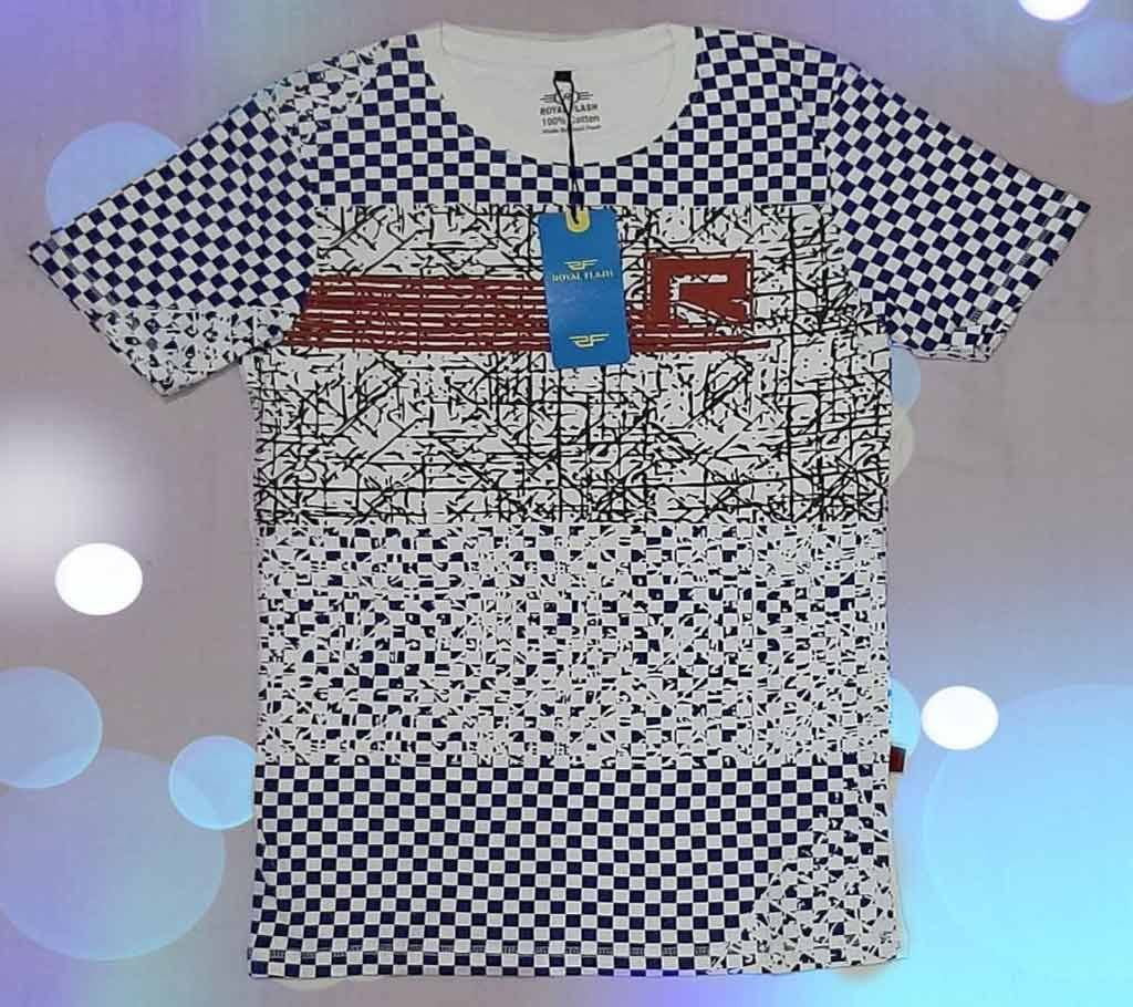 Rubber Print Cotton T-Shirt - 08 - AGF