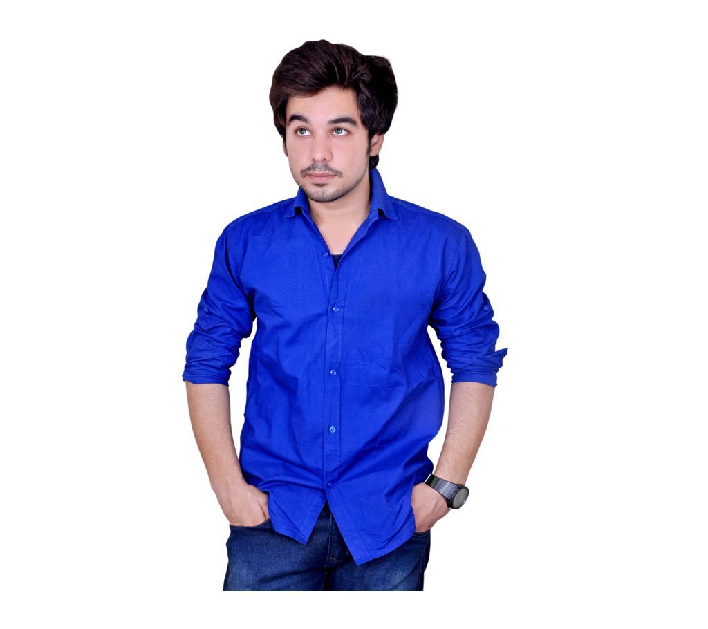 
Full Sleeve Casual Shirt For men-Blue 