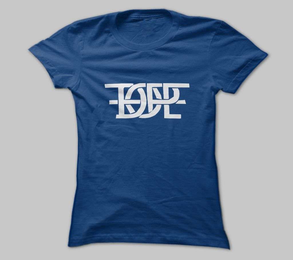 DOPE NAVY BLUE COTTON TSHIRT FOR MEN