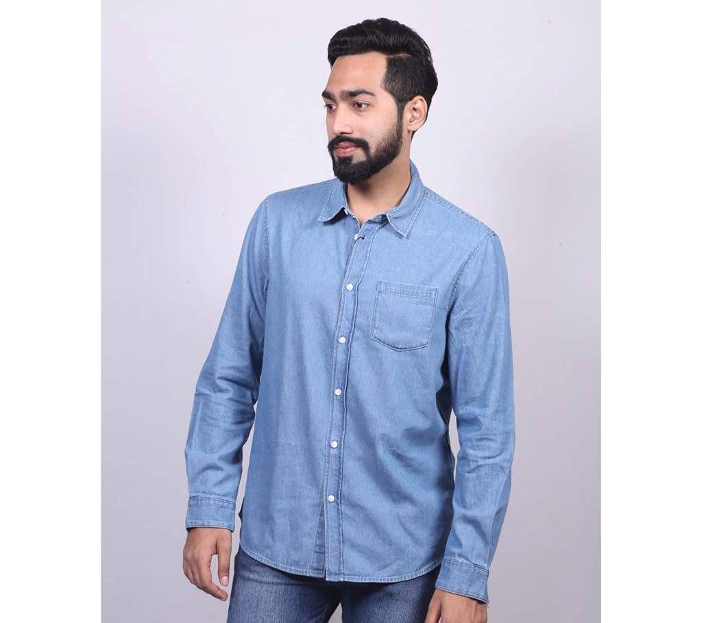 Bershka casual denim shirt for men 
