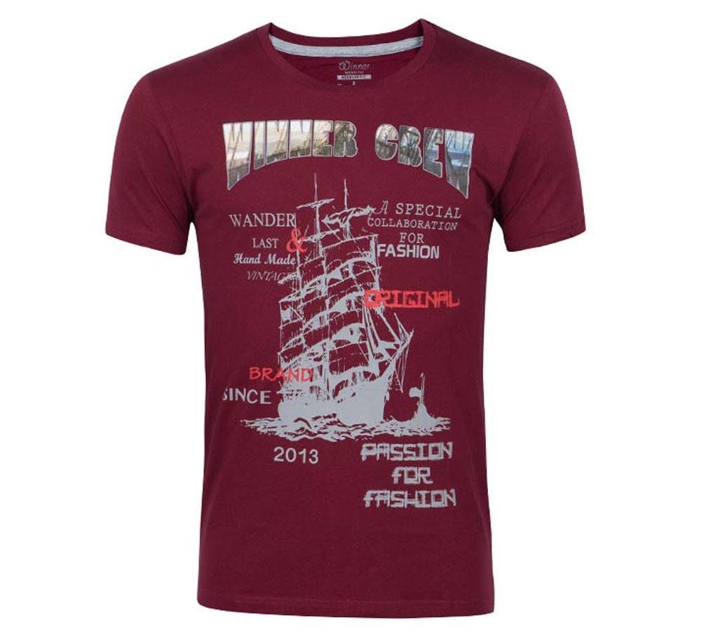 Winner Mens T-shirt - 43582 - Maroon
	
	
	
	
	
	
	
	
	
	
