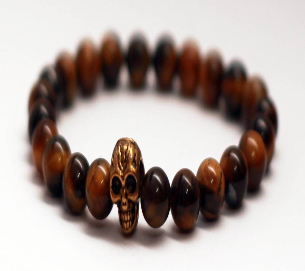Skull and Stone Bracelet for Men