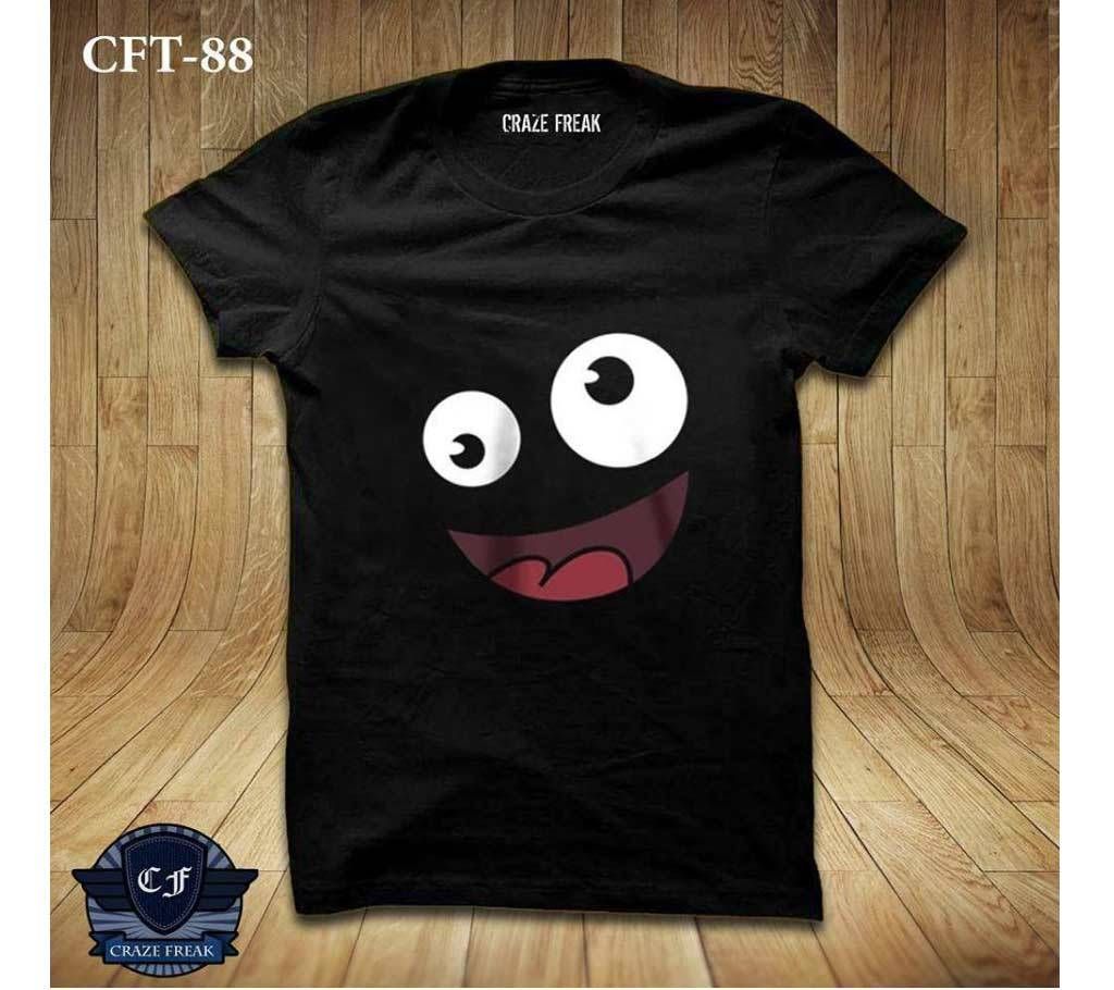 FUNKY BLACK Half Sleeve Cotton T-shirt For Men