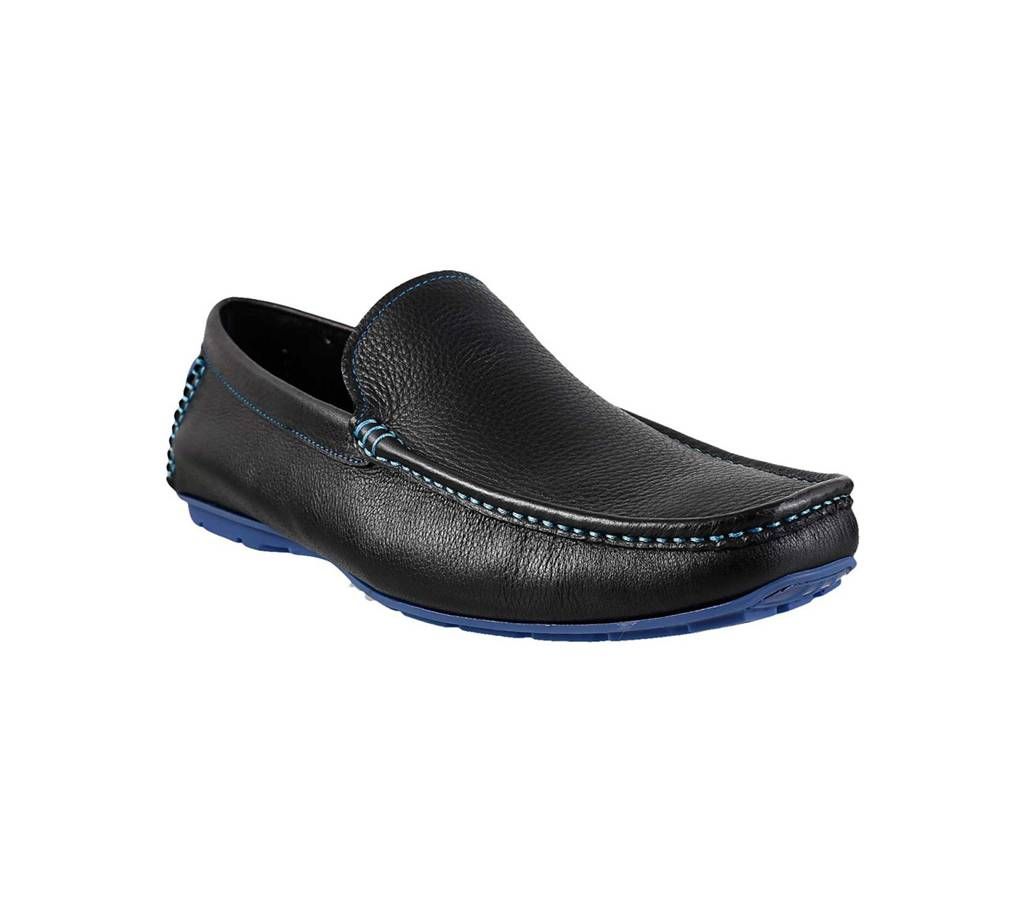Black Leather Casual Shoe For Men