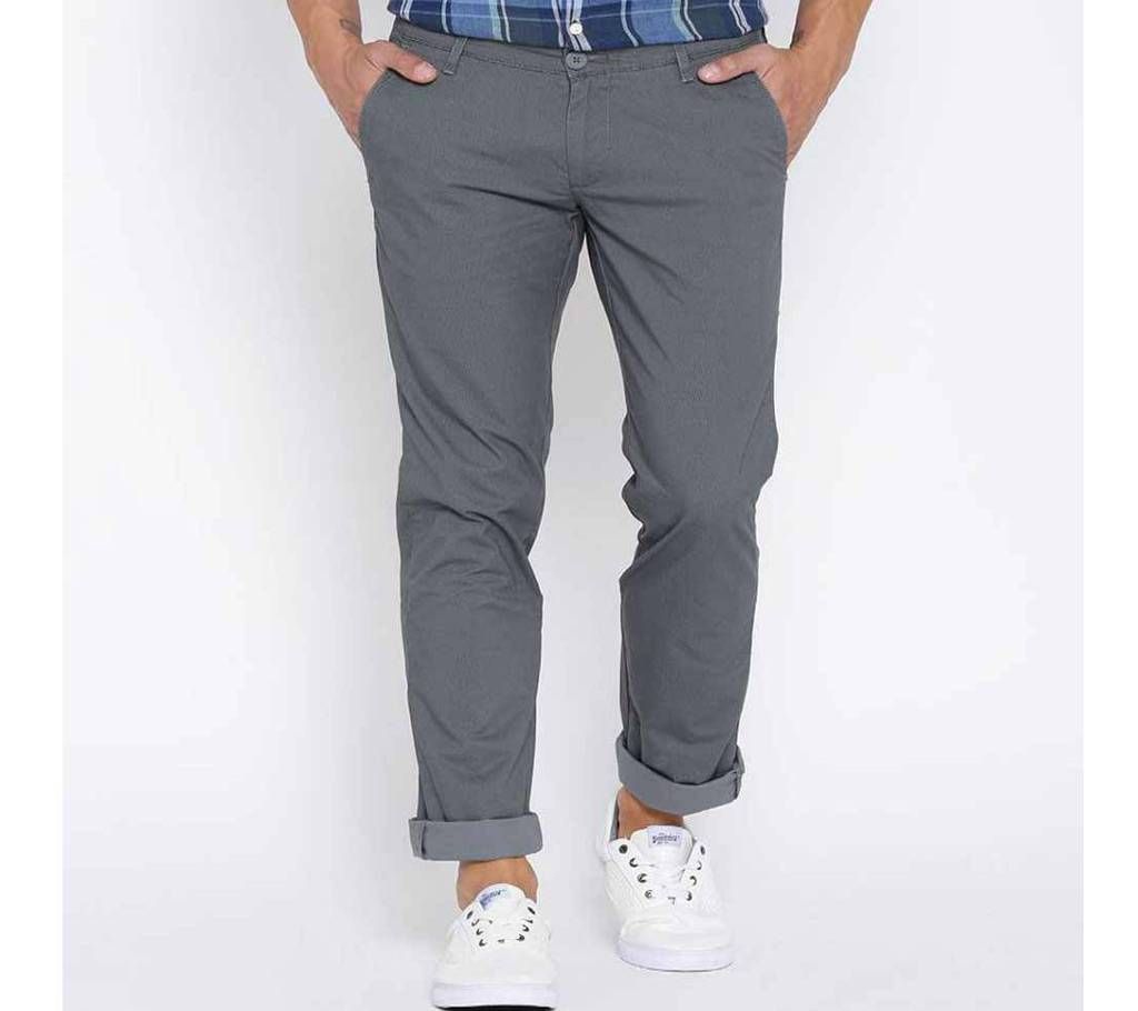 Men gabardine full pants Gray - 01 - Regular