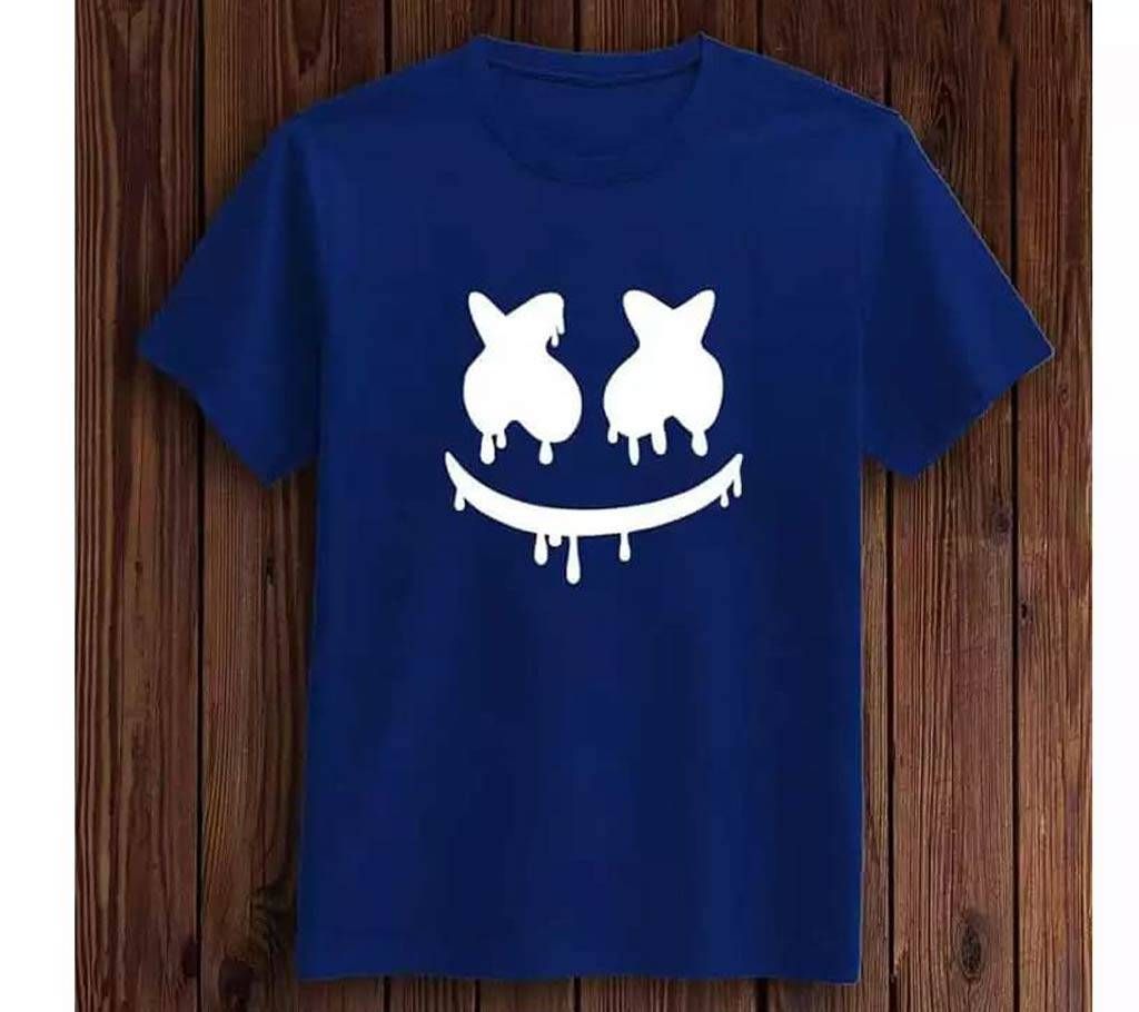 Two Bards Line Half Sleeve slim Fit Cotton t-shirt