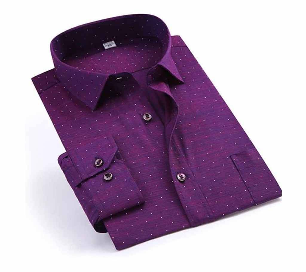 SK Purpal Bindu Gents Full Sleeve Casual Cotton Shirt 