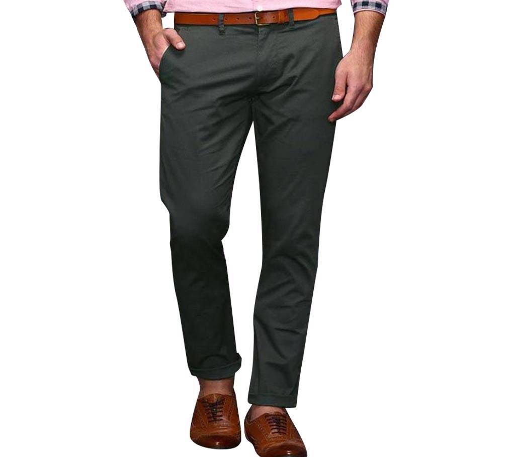 Olive Gabardine Pant For Men