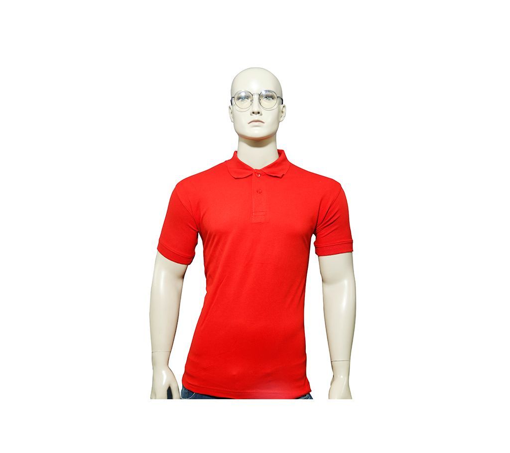 Mens Polo Shirt Red P-1