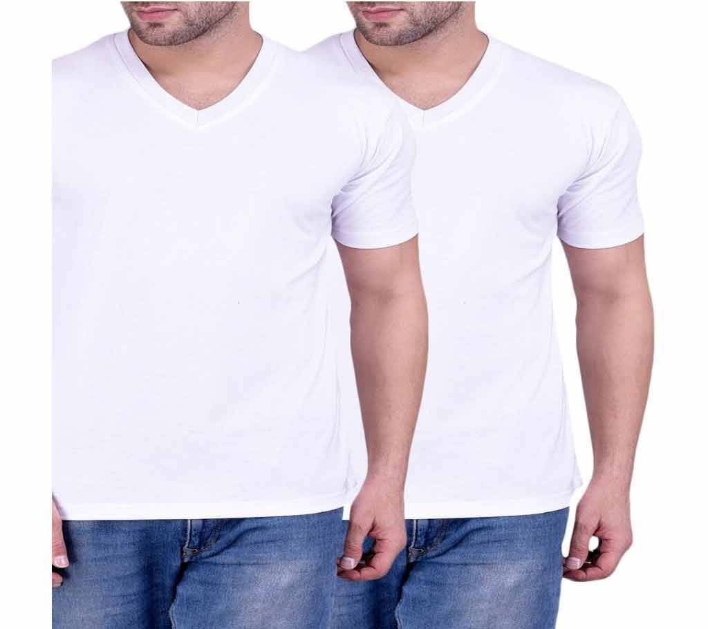 V-Neck T-Shirt For Men 2 Combo