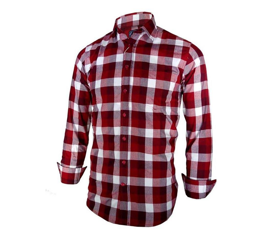 Gents Full-sleeve Cotton Check Shirt