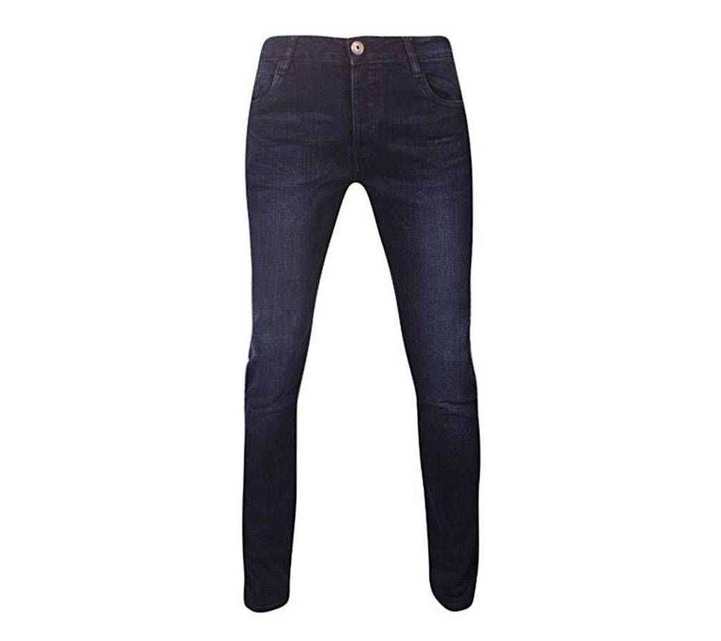 Navy Blue Spandex Jeans Pant For Men