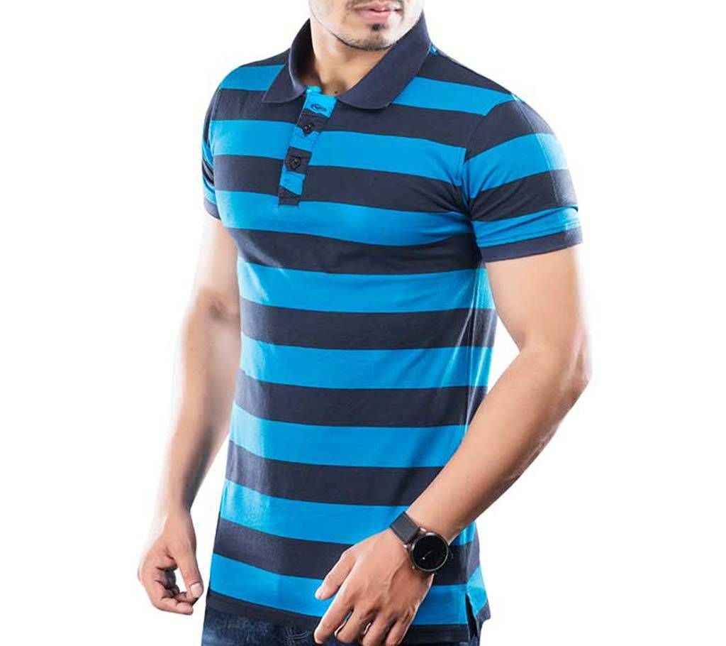 Winner Mens S/S Polo shirt - 43576 - NAVY & BLUE STRIPE
	
	
	
	
	
	
	
	
	
	
