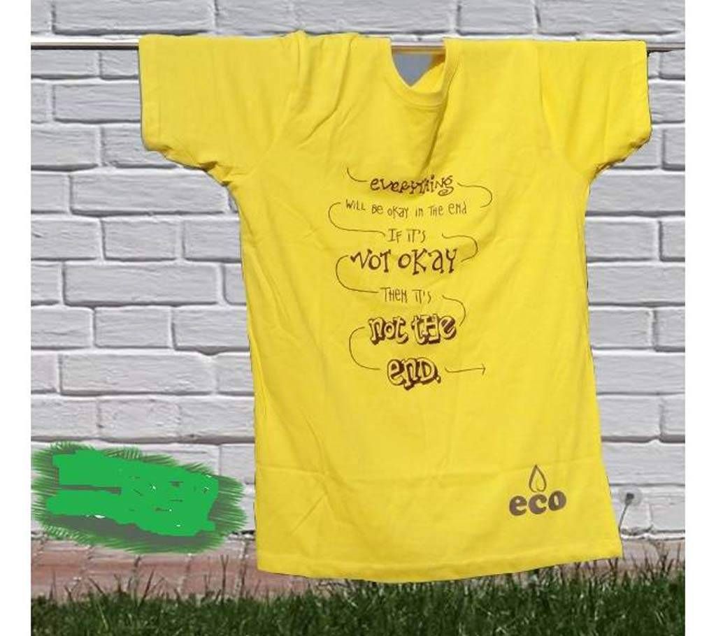 Everything Will Be Ok Menz Half Sleeve Cotton T-shirt 