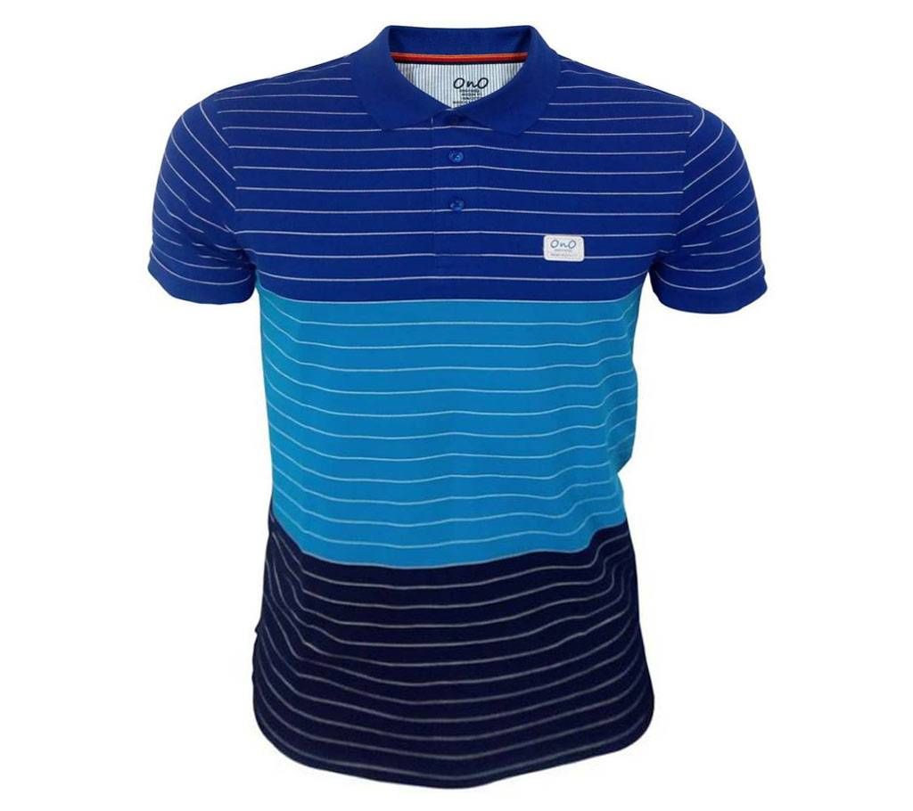 Mens Casual yarn dyed Polo shirt