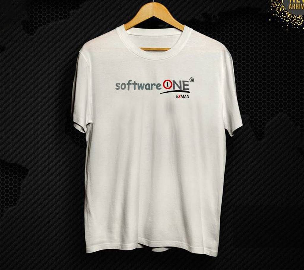Half Sleeve Slim fit SOFTWARE ONE Cotton T-Shirt