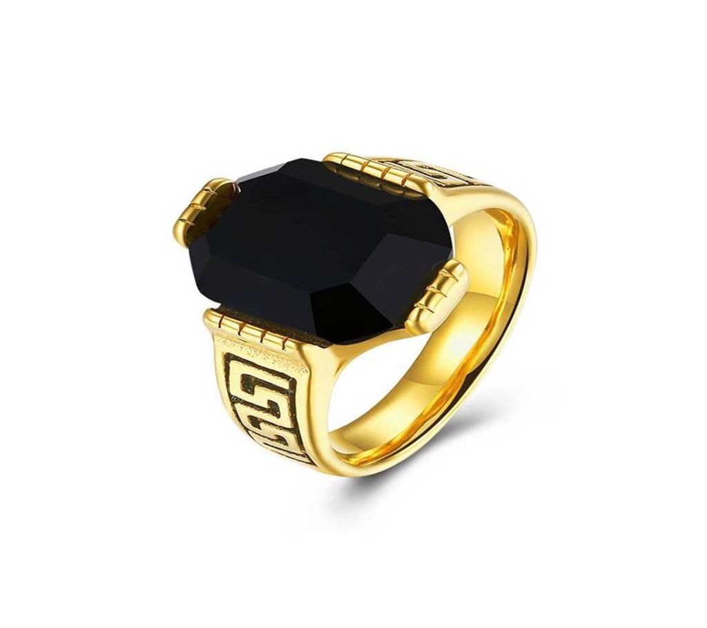 Golden Stainless Still Finger Ring For men 
