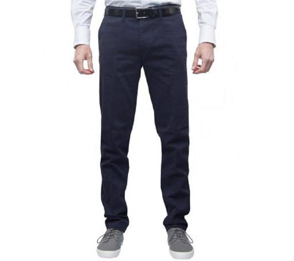 Prussian Navy Blue Regular Fit Gabardine Pant
