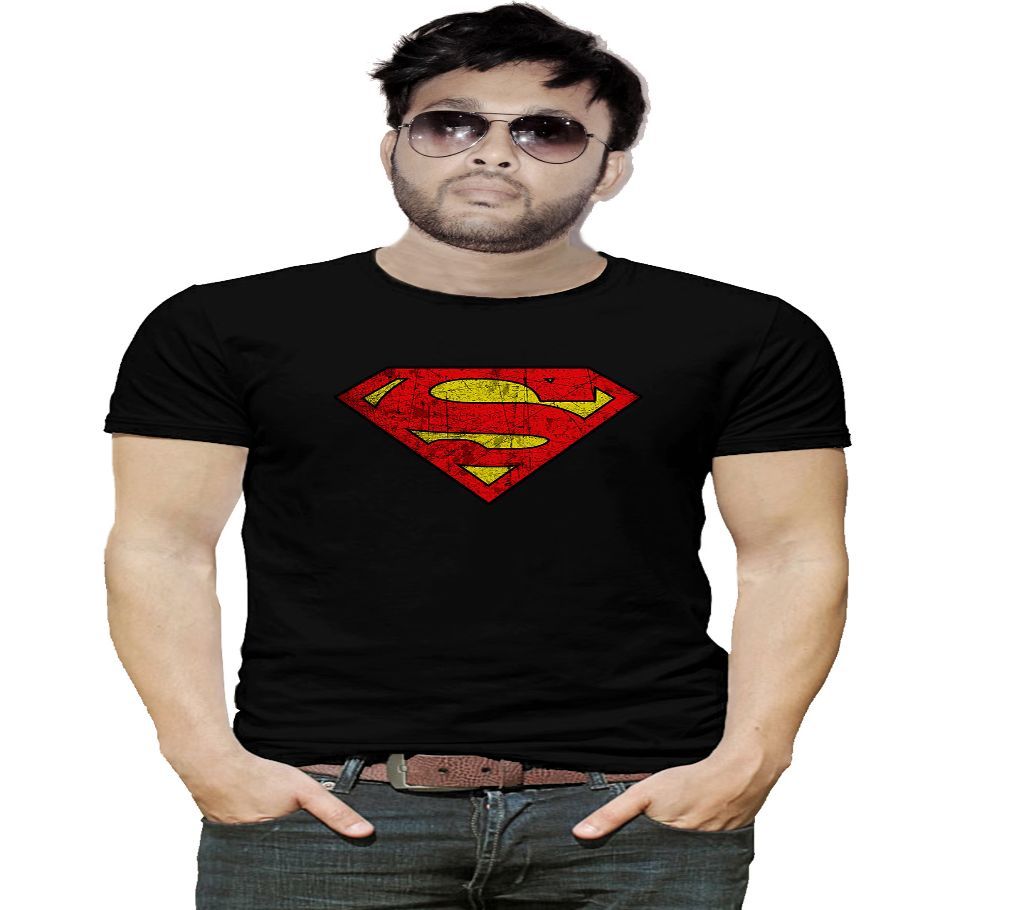 Superman Graphic Print Round Neck T-Shirt for Men