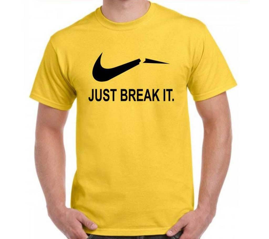 Mens Just Break It Cotton Round Neck  t-shirt