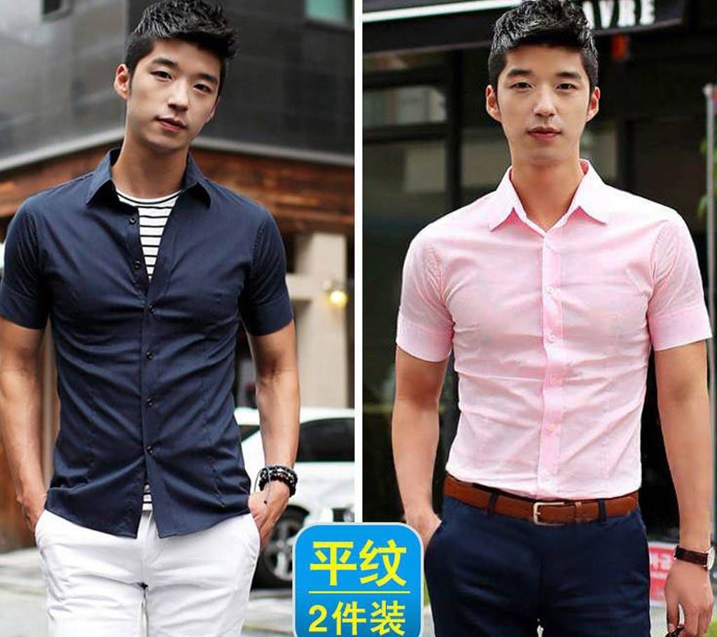  Gents Half Sleeve Casual Shirt  2 Pcs Combo 