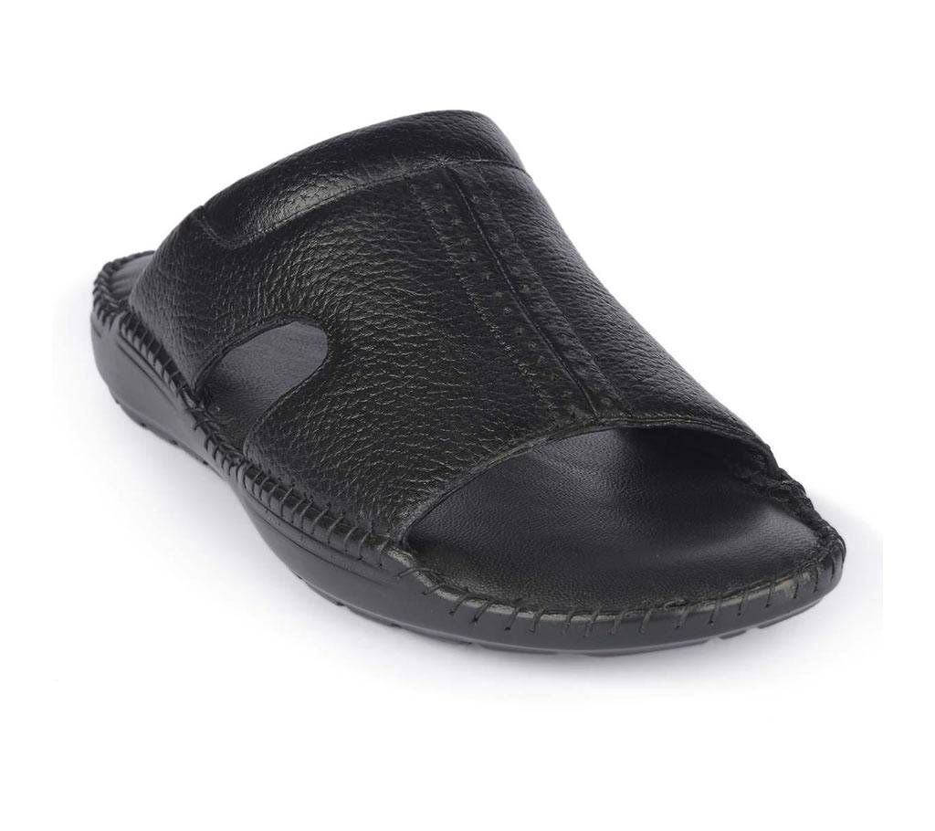Mens Leather Sandal-Black-9904101
