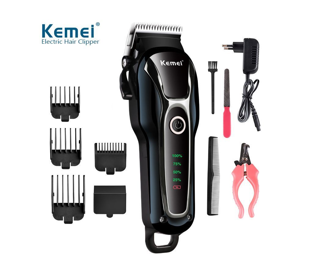 kemei LCD Display rechargeable Professional Hair Trimmer