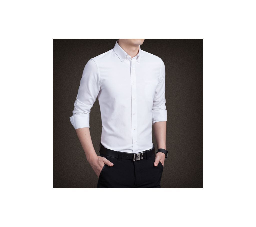  Full Sleeve Formal Shirt for men-White