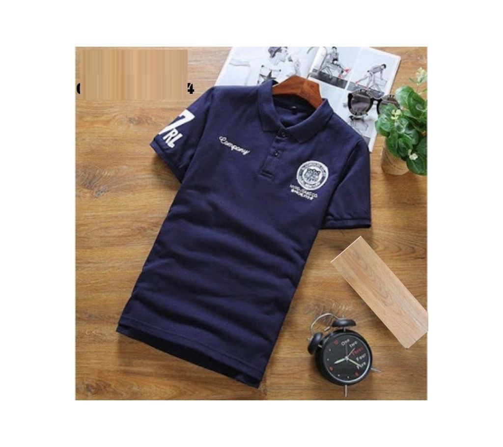 Casual Polo Shirt For Men-Blue