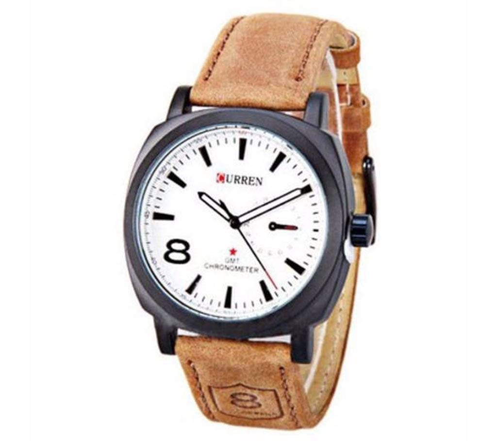 Curren  Leather Wrist Watch - Brown